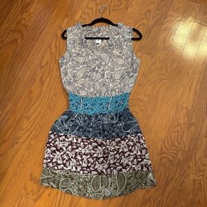 Cabi Multicolor Paisley Print Dress